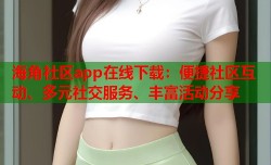 海角社区app在线下载：便捷社区互动、多元社交服务、丰富活动分享