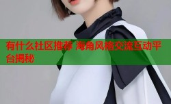 有什么社区推荐 海角风格交流互动平台揭秘