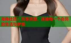 海角社区：共享资源，连接每一个会员的生活与梦想