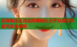 卖海角社区违法吗揭秘社交平台真实功能与安全保障