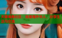 天涯海角社区：连接海外华人，分享生活与交流