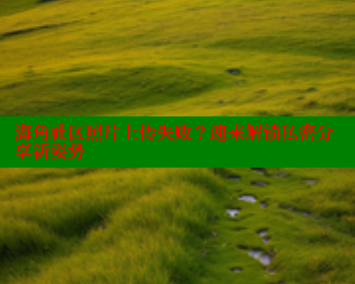 海角社区照片上传失败？速来解锁私密分享新姿势 海角社区 第1张