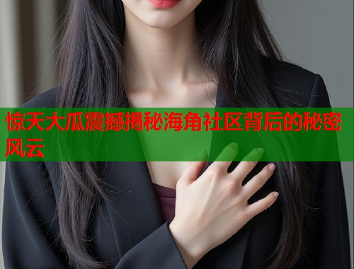 惊天大瓜震撼揭秘海角社区背后的秘密风云  第1张