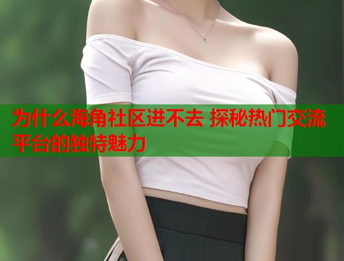 为什么海角社区进不去 探秘热门交流平台的独特魅力  第2张